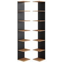 Wandregal Paolo, Anthrazit, 28 x 190 cm 2er Set Vicco von Vicco