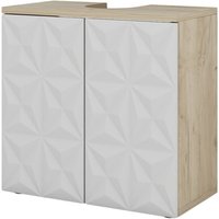 Waschbeckenunterschrank Edge, Weiß, 60 x 57 cm mit 2 Türen Vicco Waschbeckenunterschrank Edge, Weiß, 60 x 57 cm mit 2 Türen Vicco von Vicco