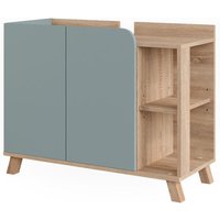 Waschbeckenunterschrank Karen, Sonoma/Blau, 80 x 65 cm mit 2 Türen Vicco Waschbeckenunterschrank Karen, Sonoma/Blau, 80 x 65 cm mit 2 Türen Vicco von Vicco