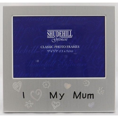 Viceni I Love My Mum Silber Farbe Bilderrahmen Weihnachten Geburtstag von Shudehill Giftware