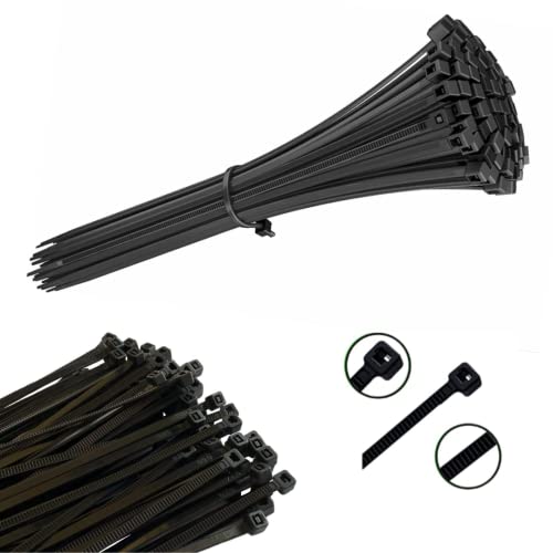 Viceree 100 Kabelbinder SCHWARZ -3,6x200mm- Perfekt Für Werkstatt Zubehör & Allgemeine Anwendungen, Langlebig & Robust, Kabelbinder Wiederverschließbar, Kabelbinder Schwarz Hohe Qualität von Viceree