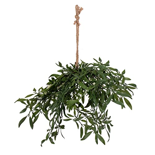 Vickerman 45,7 cm grüner künstlicher Mistelzweig mit Seilaufhänger, 2 Stück pro Beutel. von Vickerman