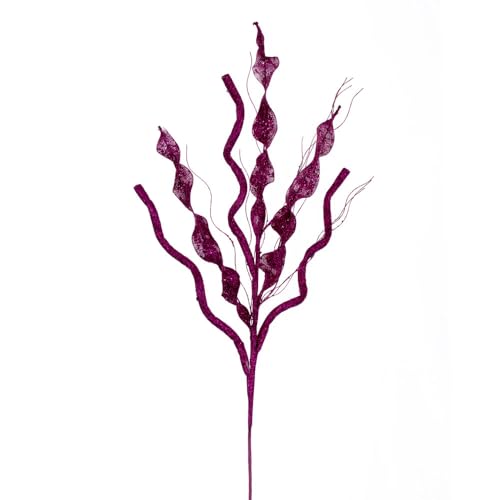 Vickerman 86,4 cm Fuchsia Multi Spiral Glitter Spray, 4 pro Beutel. von Vickerman