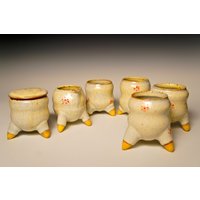 Handgemachtes Keramik Sahne Set, Handgefertigtes Steinzeug Tassen Einzigartiges Geschenk, Einzigartige Tassen, Und Tasse Set Take It To The Top Handgemachtes Keramik Sahne Set, Handgefertigtes Steinzeug Tassen Einzigartiges Geschenk, Einzigartige Tassen, Und Tasse Set Take It To The Top von VickiFinkelCeramics