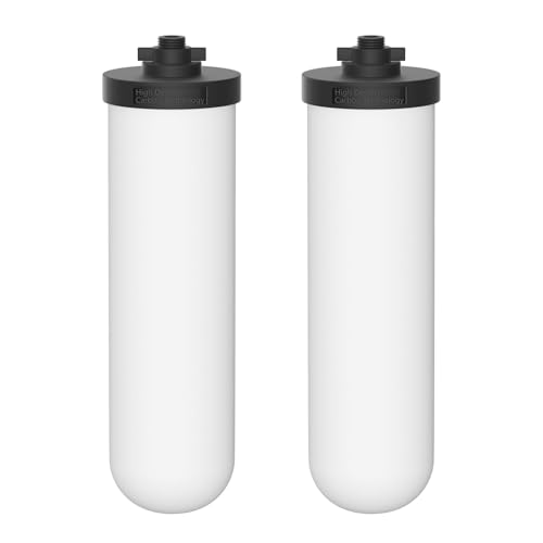 Keramik-Wasserfilterkerze W9121226, kompatibel mit British Berkefeld Doulton Ultra Sterasyl Authentic Gravity PFAS (PFOA und PFOS) Reduction 8674, Wasserkühler-Filtrationssysteme, 2 Stück von Vickmons
