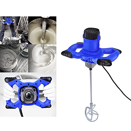 2600 W Farb-Mörtelrührer Quirl Mörtelrührer, 0-1500 U/min Drehz, M14 Rühreraufnahme, Rührwerk Handrührwerk Rührwerk Mörtelrührer mit Robustes 6-Gang-Metallgetriebe von VickyHome