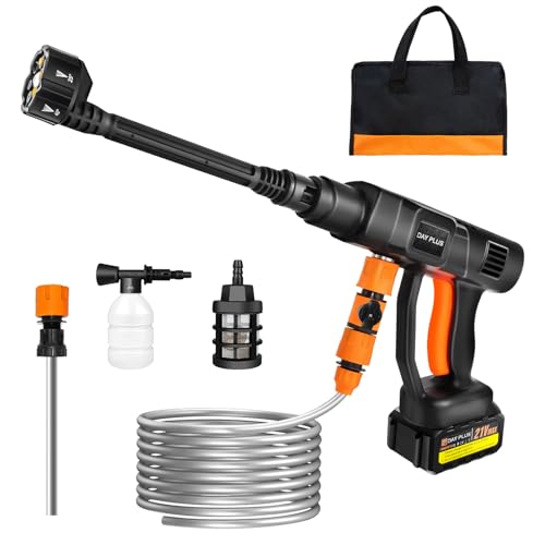 Akku Hochdruckreiniger, 180W Akku Wasserpistole Hochdruckreiniger Pistole mit 1300mAh Akku Dampfstrahler Hochdruckreiniger, 6-In-1 Düe, Kabelloser Hochdruckreiniger für Auto/Terrasse/Garten Akku Hochdruckreiniger, 180W Akku Wasserpistole Hochdruckreiniger Pistole mit 1300mAh Akku Dampfstrahler Hochdruckreiniger, 6-In-1 Düe, Kabelloser Hochdruckreiniger für Auto/Terrasse/Garten von VickyHome