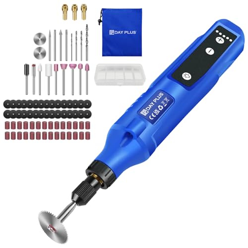 Rotationswerkzeug Akku Multifunktionswerkzeug mit 1500mAh Akku, Graviergerät Gravurwerkzeug 80 Multifunktionswerkzeug Zubehör Set mit 5 Gang, 3000-18000RMP, Led-Licht Rotationswerkzeug Akku Multifunktionswerkzeug mit 1500mAh Akku, Graviergerät Gravurwerkzeug 80 Multifunktionswerkzeug Zubehör Set mit 5 Gang, 3000-18000RMP, Led-Licht von VickyHome