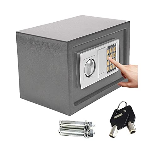 Tresor Mit Zahlenschloss & Schlüssel Tragbarer, Anti-Diebstahl Wasserdicht Tresor Elektronischer Safe Möbeltresor Geld Safe Spartresor Digital Wandtresor Möbeltresor Für Schmuck Bargeld, 31x20x20cm von VickyHome