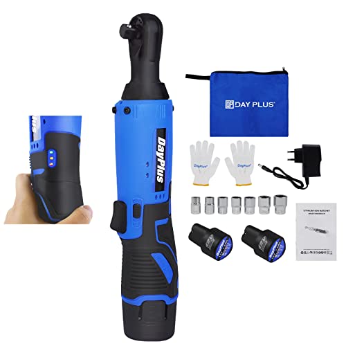 VickyHome 3/8" Elektrische Ratschenschlüssel, 21V Akku Ratschenschlüssel Leistungsstarker 3/8" Antriebsschlüssel Ratsche, 40 Nm, 230U/min, 2x 1500 mAh Wiederaufladbarer Akku, Leicht und Tragbar VickyHome 3/8" Elektrische Ratschenschlüssel, 21V Akku Ratschenschlüssel Leistungsstarker 3/8" Antriebsschlüssel Ratsche, 40 Nm, 230U/min, 2x 1500 mAh Wiederaufladbarer Akku, Leicht und Tragbar von VickyHome
