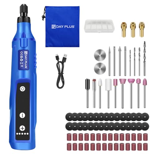VickyHome 3.7V Akku Multifunktionswerkzeug, Elektrisch Rotationswerkzeug Rotary Tool mit 5 Einstellbare Geschwindigkeiten Graviergerät für Kleine Bastelarbeiten Und Projekte von VickyHome
