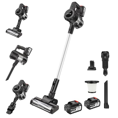 VickyHome Akku Staubsauger, 15000PA Handstaubsauger Akku Vacuum Cleaner 65 Min Akku Staubsauger mit LED-Licht, 2 Gang, Hepa-Filter, Kabelloser Staubsauger für Hartböden Teppiche Tierhaare VickyHome Akku Staubsauger, 15000PA Handstaubsauger Akku Vacuum Cleaner 65 Min Akku Staubsauger mit LED-Licht, 2 Gang, Hepa-Filter, Kabelloser Staubsauger für Hartböden Teppiche Tierhaare von VickyHome