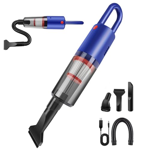 VickyHome Handstaubsauger, 120W Handstaubsauger Akku 6200PA Akku Handstaubsauger Tischstaubsauger Handsauger Akku mit Waschbar HEPA, Hand Staubsauger Stark Tischstaubsauger mit 1300mAh Akku von VickyHome