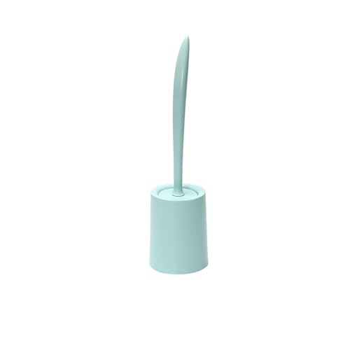 Toilet brush, Bodenstehender Kunststoff-Toilettenbürstenhalter-Satz, blau, lange Toilettenbürste mit Basis, halbkugeliger Bürstenkopf, Toilettenbürste,Toilet brush and holder set von Vickyliou