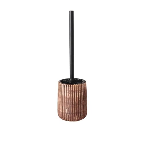 Toilet brush, Toilettenbürsten-Set aus Keramik, vertikale Linien, Textur, Eisen, schwarzer Bürstengriff, Toilettenbürste, Kunststoff-Bürstenkopf, Toilettenbürste,Toilet brush and holder set von Vickyliou