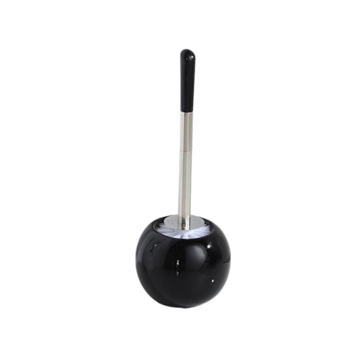 Toilet brush, Toilettenbürstenhalter-Set aus Keramik mit Edelstahlgriff, Wand-/Bodenmontage,Toilet brush and holder set(White) von Vickyliou