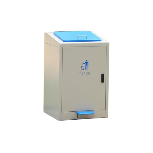 Trash can with lid, 80L/100L gewerblicher Tretmülleimer mit Deckel, for die Außenbürogemeinschaft,Outdoor Trash can(Gray,80L) von Vickyliou