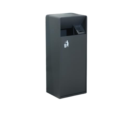 Trash can with lid, Aschenbecher-Mülleimer aus Edelstahl for den Außenbereich for die Hotellobby und den gewerblichen Gebrauch,Outdoor Trash can(Gray,L) von Vickyliou