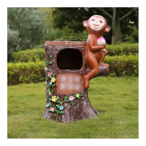 Trash can with lid, Baumstumpf-Mülleimer - Niedlicher Cartoon-Mülleimer mit Obstschalen, geeignet sowohl for zu Hause als auch for malerische Orte,Outdoor Trash can von Vickyliou