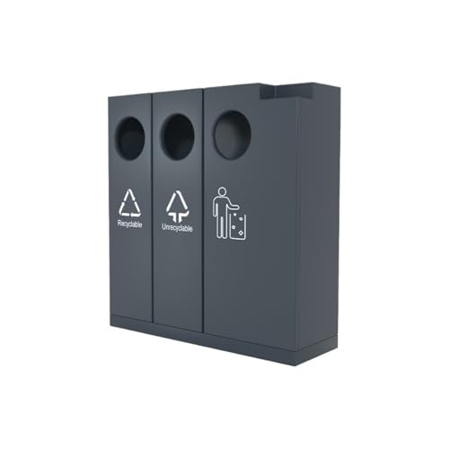 Trash can with lid, Edelstahl-Mülleimer for den Außenbereich – Park-Recyclingbehälter for Tierkot,Outdoor Trash can von Vickyliou