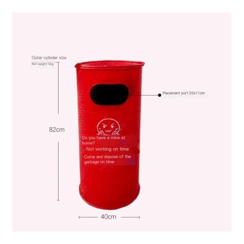 Trash can with lid, Eisen Kreativer Mülleimer Moderne Mode Kleiner Mülleimer Mehrfarbig,Outdoor Trash can(Black) von Vickyliou