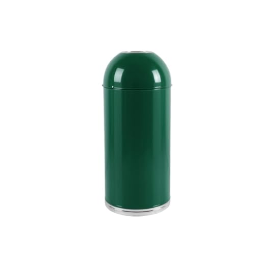 Trash can with lid, Kommerzieller Mülleimer for Büro, Fitnessstudio, Café – runder Mülleimer aus Edelstahl,Outdoor Trash can(Green,S) von Vickyliou