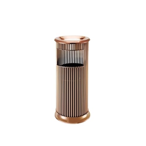 Trash can with lid, Mülleimer aus Edelstahl for Bar, Hotellobby, Aufzug, Flur,Outdoor Trash can(Rose Gold) von Vickyliou