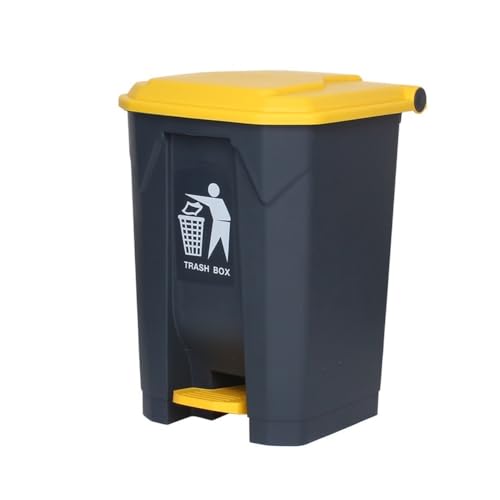 Trash can with lid, Mülleimer aus Kunststoff mit Deckel und Trittflächen for Küche, Haushalt, Außenbereich und gewerbliche Nutzung,Outdoor Trash can(L) von Vickyliou
