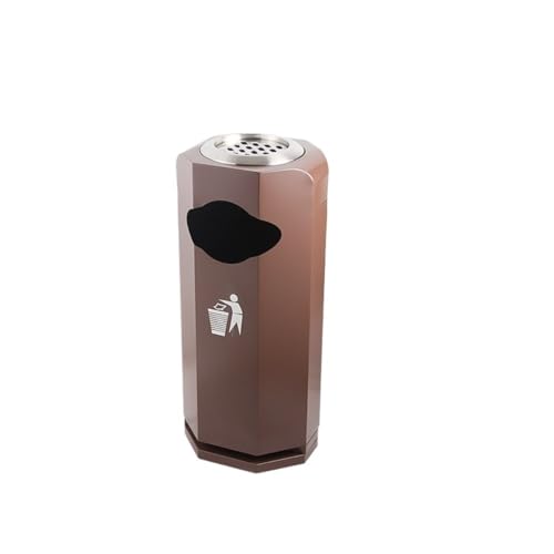 Trash can with lid, Vertikaler Mülleimer aus Edelstahl for Bar- und Hotelaufzugsgänge,Outdoor Trash can(Brown) von Vickyliou