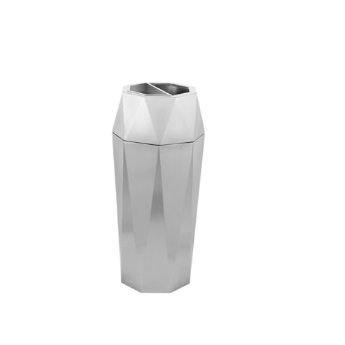 Trash can with lid, Vertikaler Mülleimer aus Edelstahl for Bar- und Hotelaufzugsgänge,Outdoor Trash can(Silver) von Vickyliou