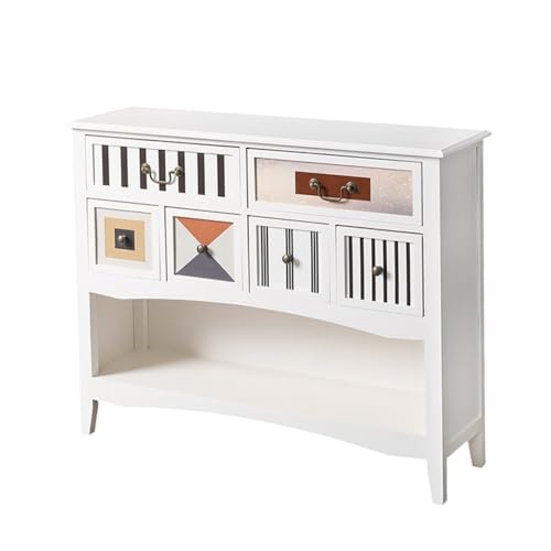 Vickyliou Entrance Table， Eingangsschrank aus Massivholz – Mehrstöckiger Lagerschrank for Wohnzimmer und Flur,Console Table with Storage von Vickyliou