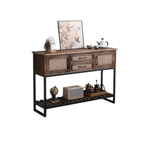 Vickyliou Entrance Table， Massiver Eisenregal-Aufbewahrungsschrank | Schlafzimmer-Eingangsbereich Multifunktionales Sideboard,Console Table with Storage von Vickyliou