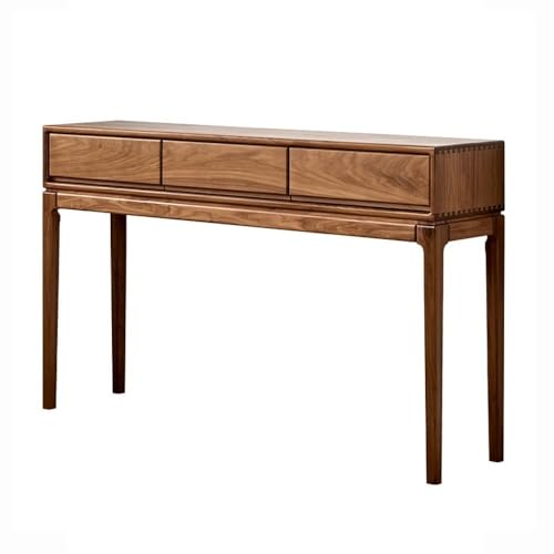 Vickyliou Entrance Table， Moderner Konsolentisch in Walnussbraun mit 3 Schubladen, Eingangsbereich, Flur,Console Table with Storage(M) von Vickyliou