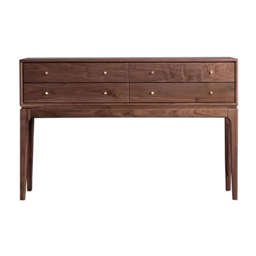 Vickyliou Entrance Table， Schwarzer Walnuss-Konsolentisch, Mid Century Modern mit 4 Schubladen,Console Table with Storage(L) von Vickyliou