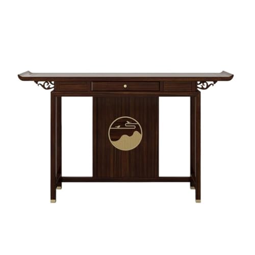Vickyliou Entrance Table Konsole aus rustikalem Holz für Wohnzimmer und Flur, Konsolentisch mit Stauraum (L) von Vickyliou