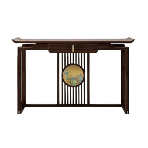 Vickyliou Entrance Table Konsolentisch aus Massivholz im rustikalen Stil für Eingangsbereich und Wohnzimmer, Konsolentisch mit Stauraum (S) von Vickyliou