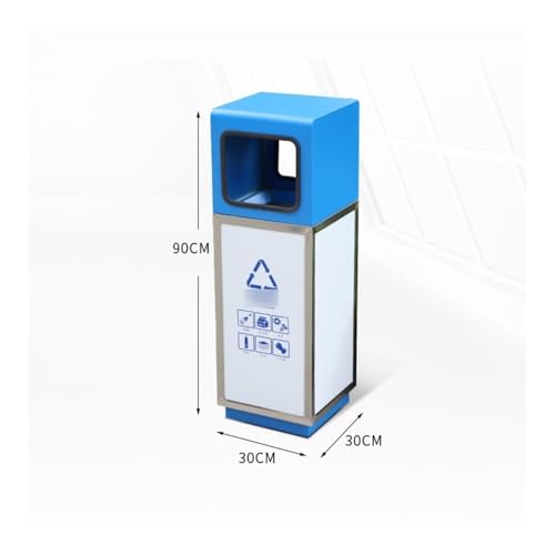 Vickyliou Trash can with lid, Große Mülltonne for Nass-/Trockenrecycling im Freien – öffentliche Nutzung,Outdoor trash can(Blue) von Vickyliou