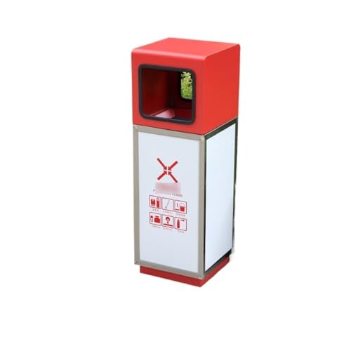 Vickyliou Trash can with lid, Große Mülltonne for Nass-/Trockenrecycling im Freien – öffentliche Nutzung,Outdoor trash can(Red) von Vickyliou