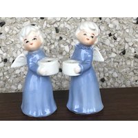 Paar Vintage Engel Kerzenhalter von VickysVintageVenue