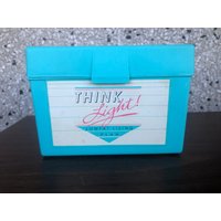 Vintage Blaue Rezeptbox Aus Den 80Er Jahren von VickysVintageVenue