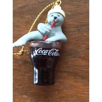 Vintage Coca Cola Robbe Trinkflasche Weihnachtsbaumschmuck von VickysVintageVenue