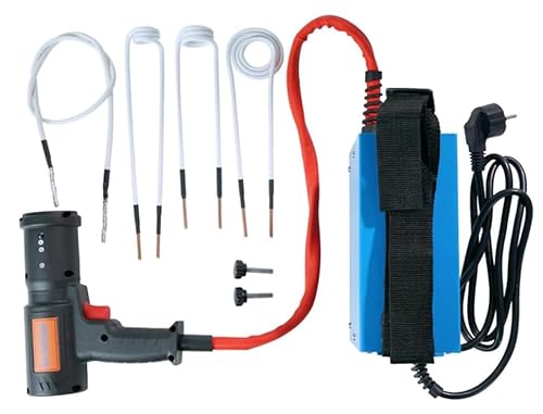 Vickyyy Magnetisches Induktions-Heizset, 1500 W, elektromagnetische Induktion, mit 4 Spulen-Set, Bolzenabzieher, Reparaturwerkzeug, Schraubenentferner, 110 V von Vickyyy