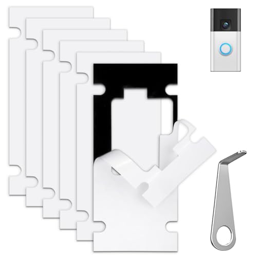 Vicloon 6 Stück Doorbell Halterung Klebepads Doppelseitig Kompatibel mit Ring Akku-Videotürklingel, Kein Bohren, Starke Bindung, Bietet Starken Halt auf Glatten Oberflächen, mit Schlüssel Vicloon 6 Stück Doorbell Halterung Klebepads Doppelseitig Kompatibel mit Ring Akku-Videotürklingel, Kein Bohren, Starke Bindung, Bietet Starken Halt auf Glatten Oberflächen, mit Schlüssel von Vicloon