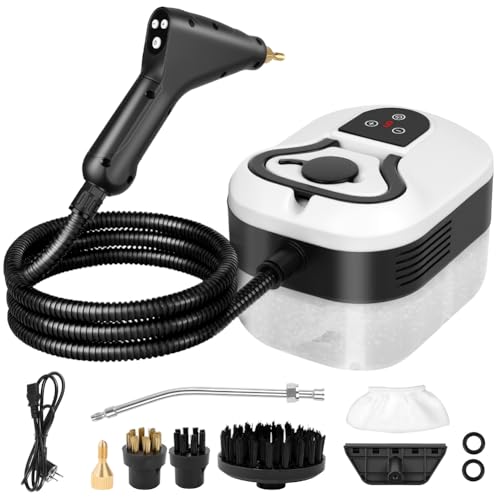 Vicloon Dampfreiniger, Dampfdruck: 3,5 bar, Aufheizzeit: 15 s, Leistung: 2.500 W, Tank: 1,2 l, Hochdruck Dampfreiniger mit 9-Zubehörteilen für Küche, Auto, Zuhause, Büro-Digitaler Touchscreen Vicloon Dampfreiniger, Dampfdruck: 3,5 bar, Aufheizzeit: 15 s, Leistung: 2.500 W, Tank: 1,2 l, Hochdruck Dampfreiniger mit 9-Zubehörteilen für Küche, Auto, Zuhause, Büro-Digitaler Touchscreen von Vicloon