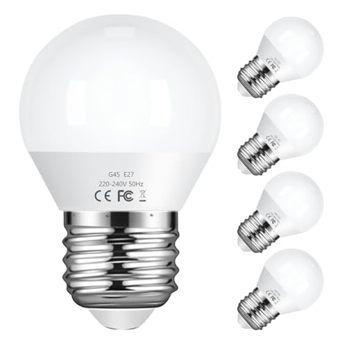 Vicloon 5er-Pack E27 LED Lampe G45, E27 LED Birne 6W ersetzt 40W Glühlampen, 580 Lumen, 6500K Kaltweiß, AC 220V-240V, Nicht Dimmbar E27 Energiesparlampe, 270° Strahlwinkel LED Globe Leuchtmittel Vicloon 5er-Pack E27 LED Lampe G45, E27 LED Birne 6W ersetzt 40W Glühlampen, 580 Lumen, 6500K Kaltweiß, AC 220V-240V, Nicht Dimmbar E27 Energiesparlampe, 270° Strahlwinkel LED Globe Leuchtmittel von Vicloon