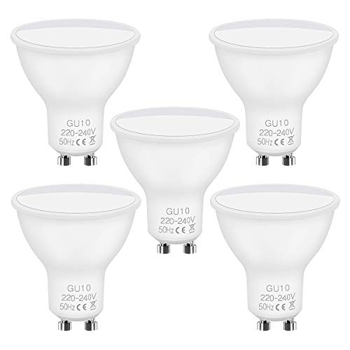 Vicloon GU10 LED Lampe, 5 Stück 6W 480LM 2700K Warmweiß LED Leuchtmittle, Ersatz für 50W Halogenlampen, Nicht Dimmbar, 120° Abstrahlwinkel Spotlight, AC 220-240V GU10 LED Birnen von Vicloon