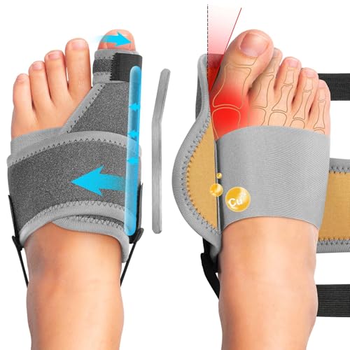 Vicloon Hallux Valgus Korrektur Mit 4 Winkeleisen, 2x Hallux Valgus Korrektur Schiene Mit, Hallux Valgus Schiene Rutschfester Gurt, Schmerzlinderung für Tag/Nacht-Unterstützung Schutz der großen Zehe Vicloon Hallux Valgus Korrektur Mit 4 Winkeleisen, 2x Hallux Valgus Korrektur Schiene Mit, Hallux Valgus Schiene Rutschfester Gurt, Schmerzlinderung für Tag/Nacht-Unterstützung Schutz der großen Zehe von Vicloon