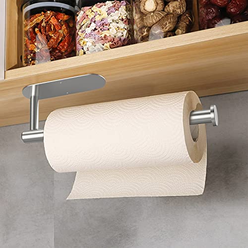 Vicloon Küchenrollenhalter ohne Bohren, Rollenhalter aus 304 Edelstahl,Selbstklebend Praktisch,Küchenpapierhalter Wand,Rollenhalter ​für Küche Badezimmer-Weiß von Vicloon