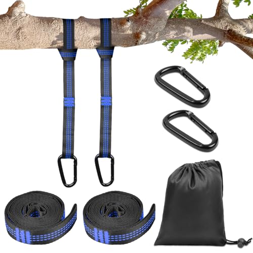 Vicloon Schaukel Befestigung, Hängematte Befestigung, 2er 2m Hängematte Seil + 2 Karabiner + Aufbewahrungstasche, Outdoor-Baum Hängesessel Spielplatz Set, 300 kg, Blau Vicloon Schaukel Befestigung, Hängematte Befestigung, 2er 2m Hängematte Seil + 2 Karabiner + Aufbewahrungstasche, Outdoor-Baum Hängesessel Spielplatz Set, 300 kg, Blau von Vicloon