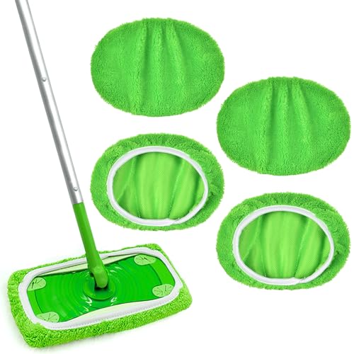 Vicloon Tücher Wiederverwendbare für Swiffer Bodenwischer,4 Stück Waschbare Mopptuch Für Nass Und Trockengebrauch,Mehrweg Flachmopptuch 25,5x11,5cm,Tuch Waschbar Wischmopp Bezu für Swiffer Sweeper Mop Vicloon Tücher Wiederverwendbare für Swiffer Bodenwischer,4 Stück Waschbare Mopptuch Für Nass Und Trockengebrauch,Mehrweg Flachmopptuch 25,5x11,5cm,Tuch Waschbar Wischmopp Bezu für Swiffer Sweeper Mop von Vicloon
